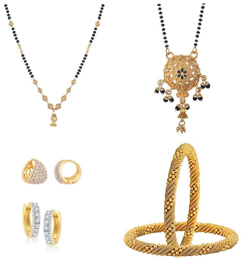 

Classic Combo of Mangalsutra clip ons and Bangle pair