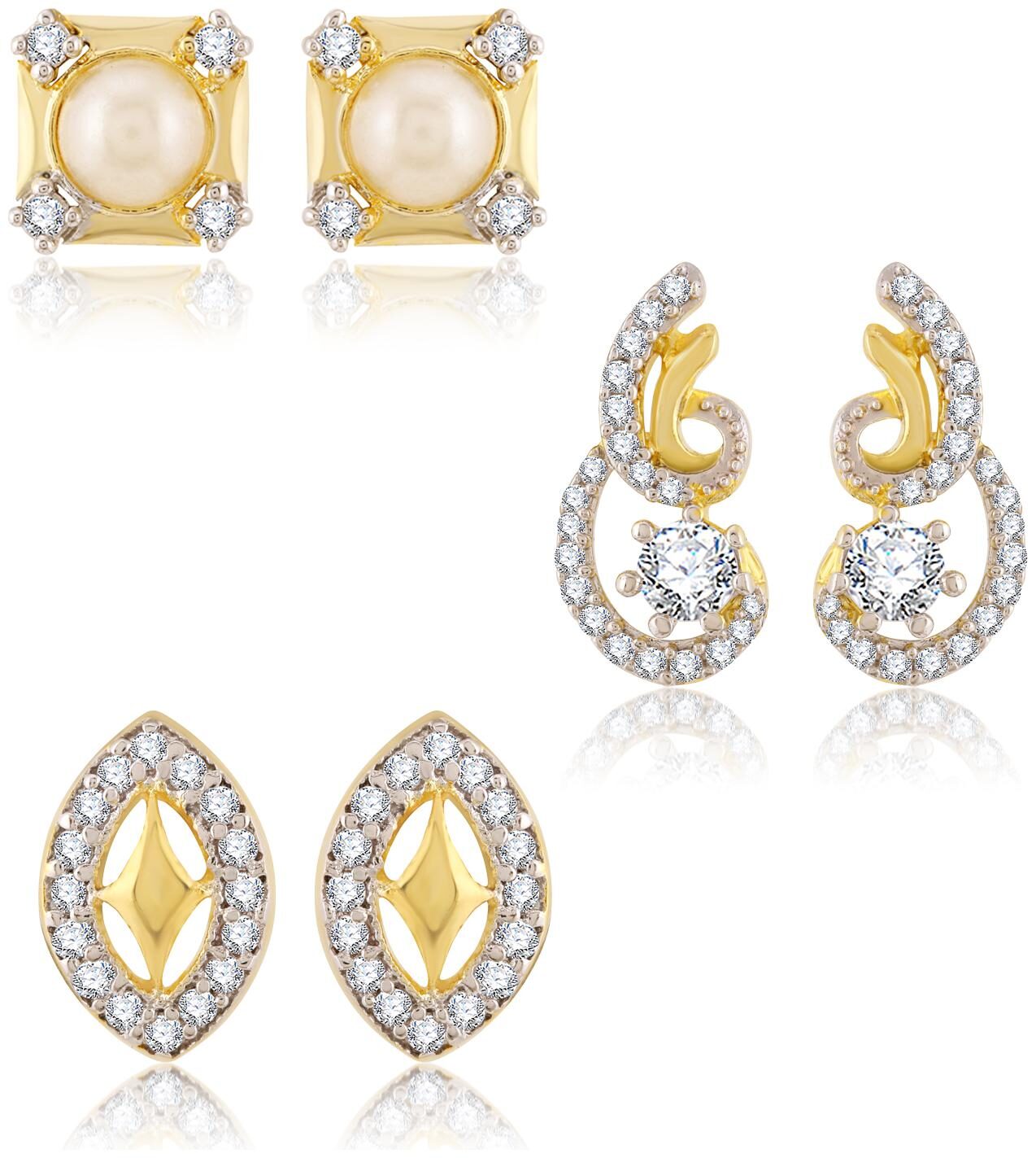 

Creation Plaisir Gold Stud Earring For Women