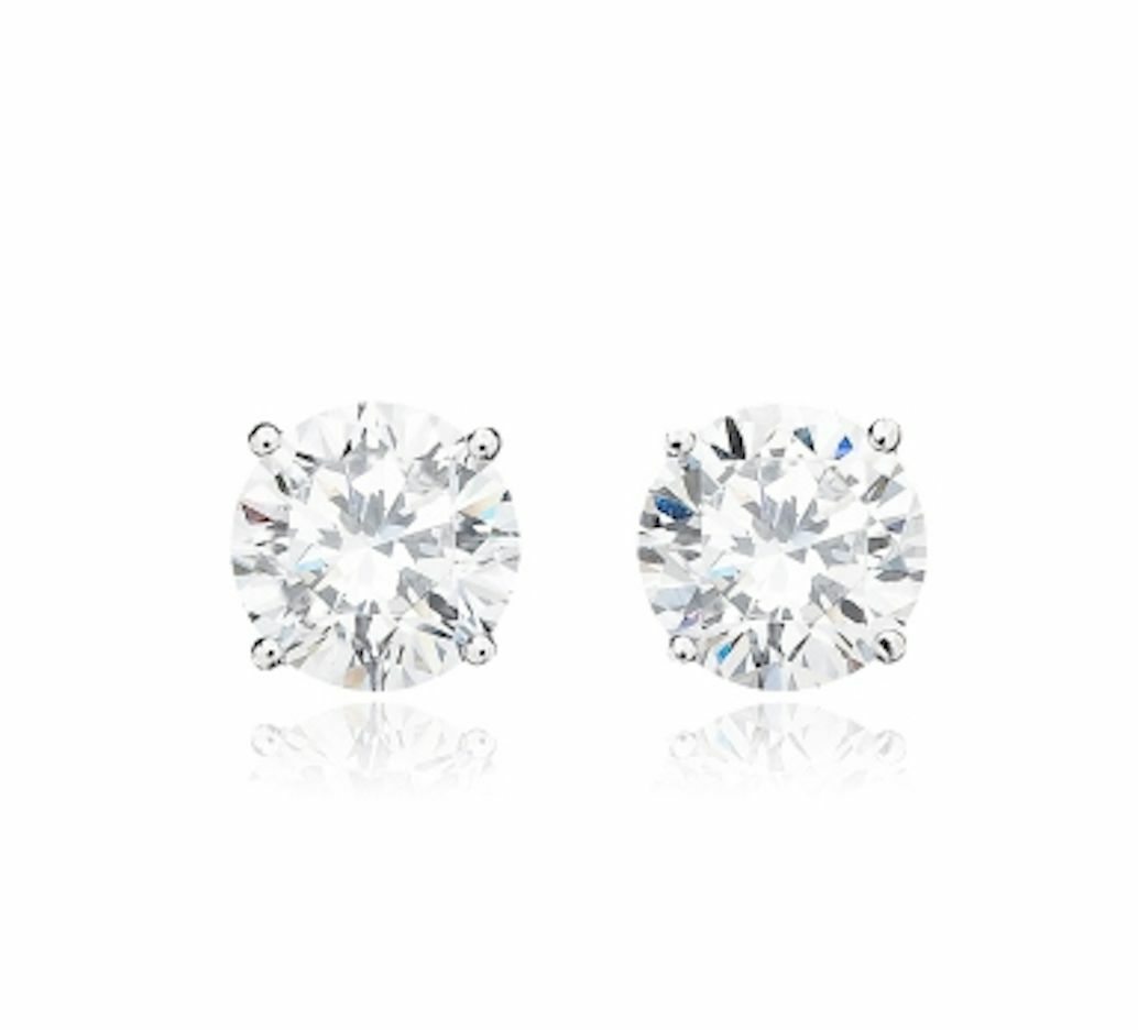

CRISLU Cubic Zirconia Classic Studs 50 cttw - Sterling Platinum 925 NWT SALE