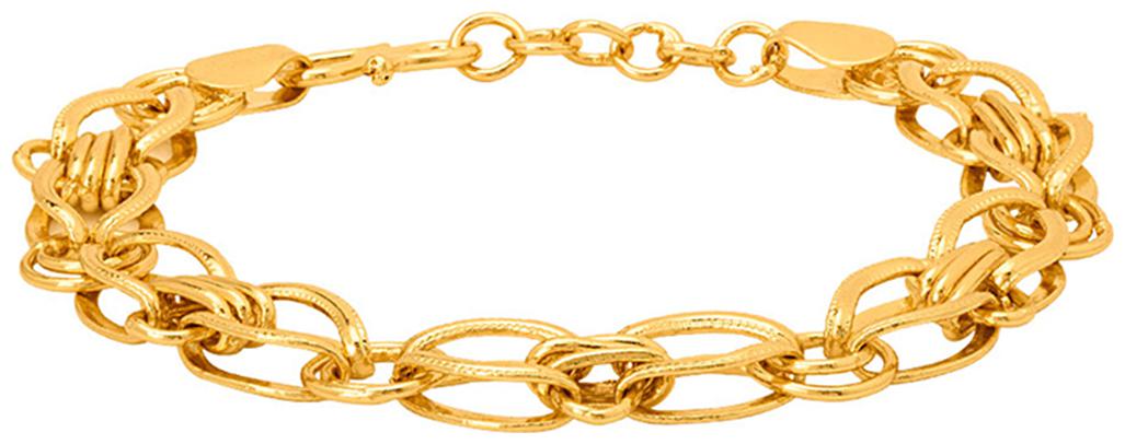 

Dare By Voylla Linking Laureate Yellow Gold Plated Bracelet for Men