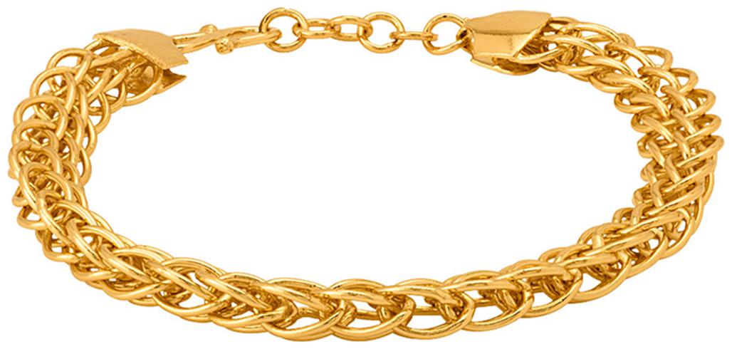 

Dare By Voylla Solid Linking Laureate Gold Plated Men s Bracelet
