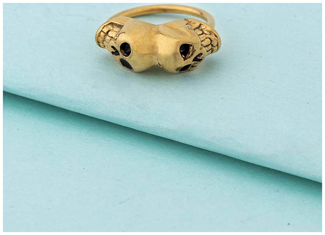 

Dare by Voylla Royal Stud Gold Plated Moustache Earring