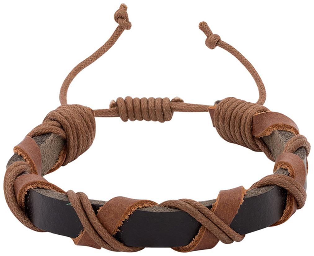 

Dare By Voylla Bold Leather Brown Wrap Bracelet from Cool Stacked For Men