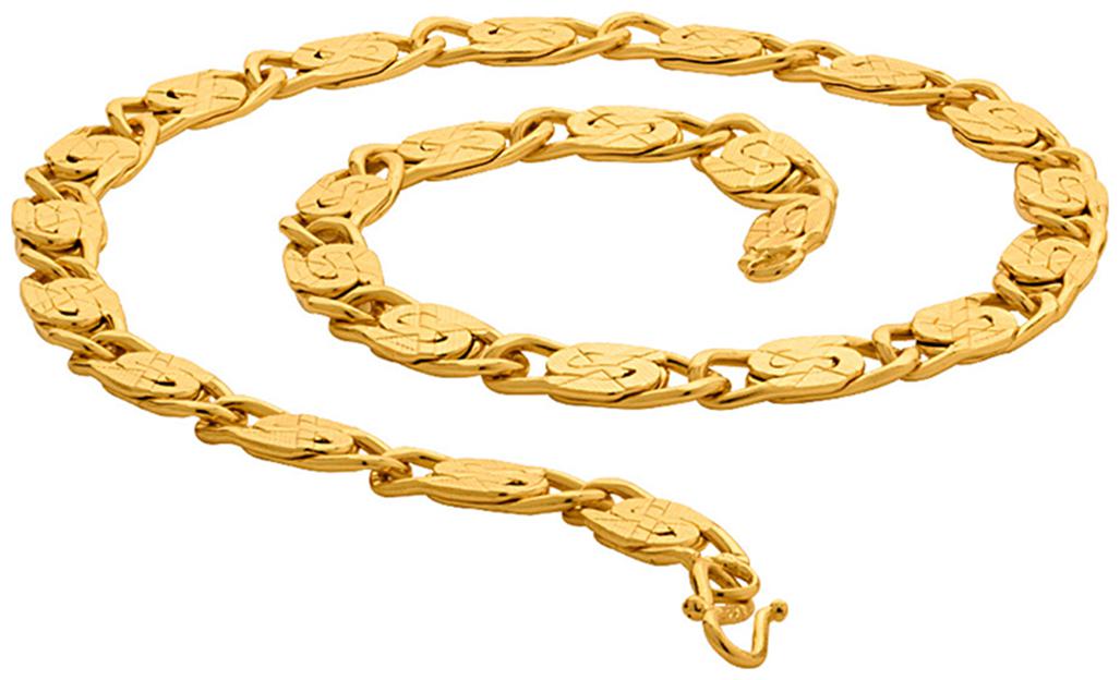 

Dare By Voylla Stylish Yellow Gold Plated Chain From Linking Laureate Collection For Men
