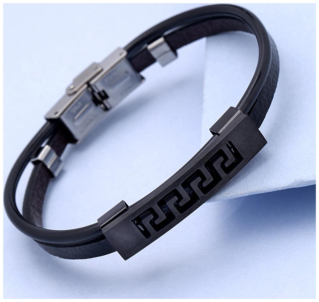 

Dare by Voylla Royal Bands Men s Classic Black Bracelet