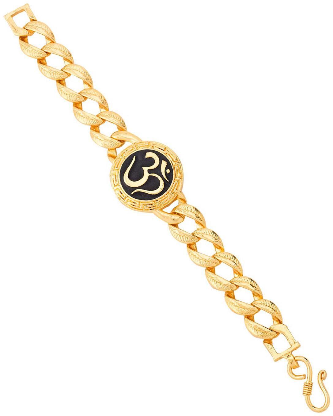 

Dare by Voylla Handmade Gold Plated OM Bracelet