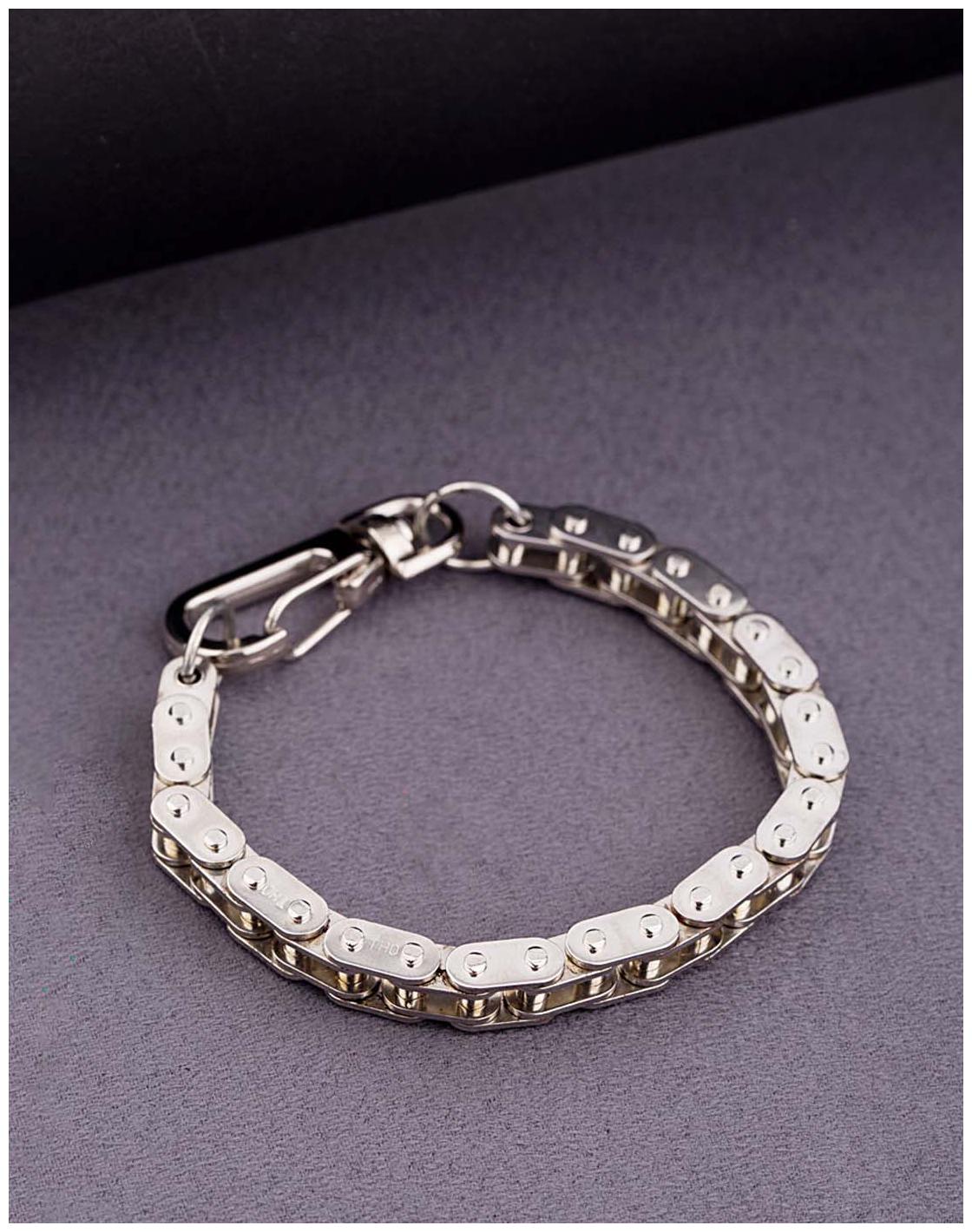 

Dare by Voylla Motorcycle Diaries Silver Bicycle Chain Bracelet