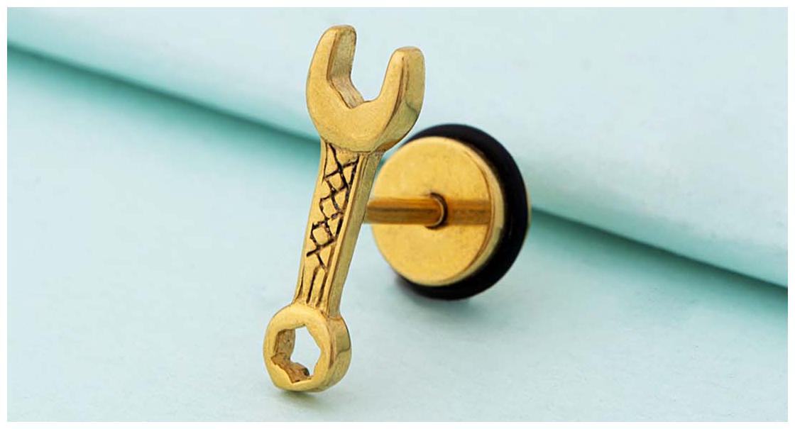 

Dare by Voylla Royal Stud Wrench Earring