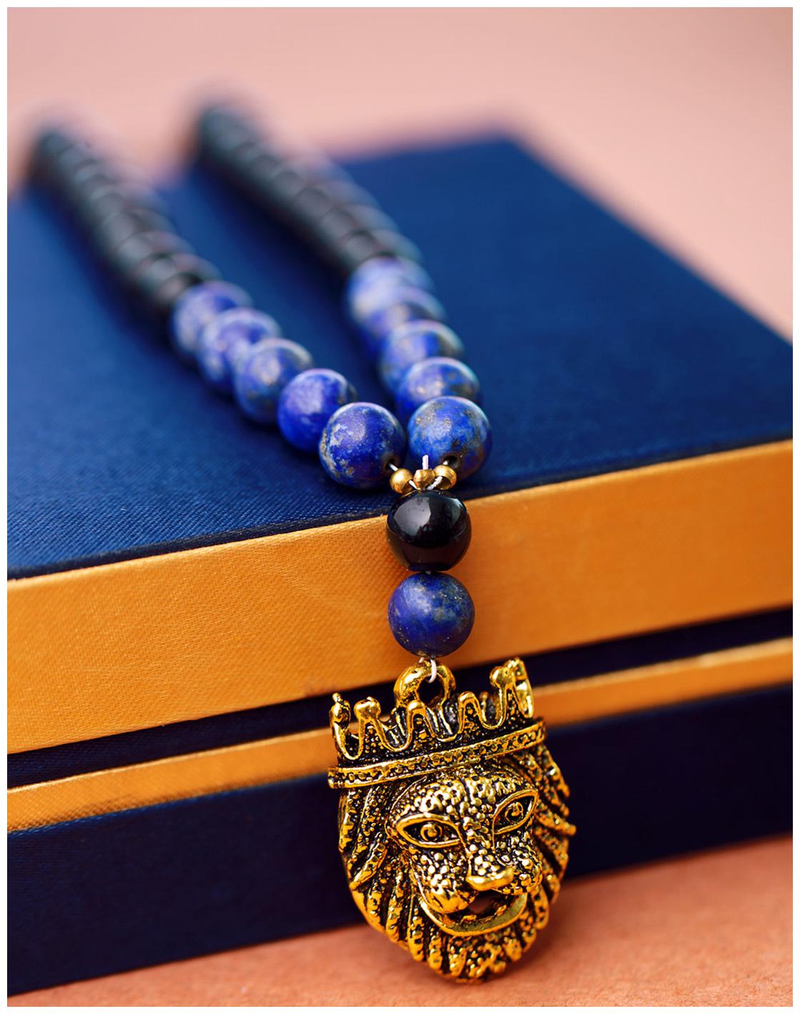 

Dare by Voylla Natural Beads Lion Motif Necklace