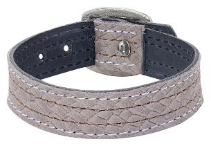 

Dare By Voylla Simple Grey Stitched Leather Trend Bracelet