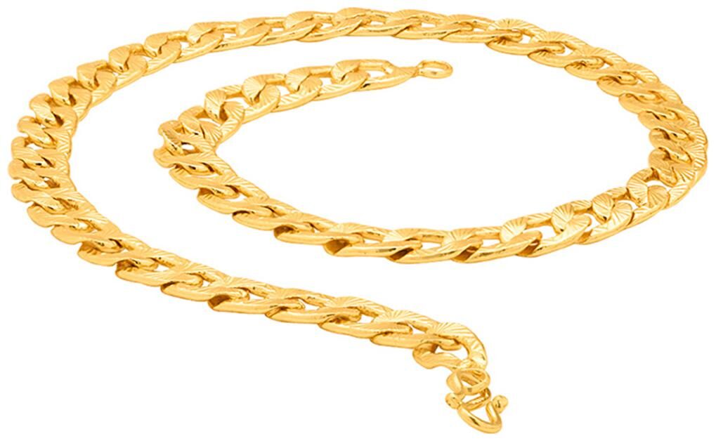 

Dare By Voylla Linking Laureate Curb Chain in Gold Plating For Men