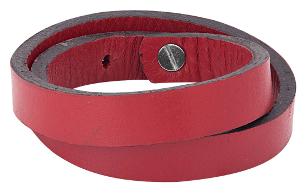 

Dare By Voylla Solid Red Wraparound Leather Trend Bracelet