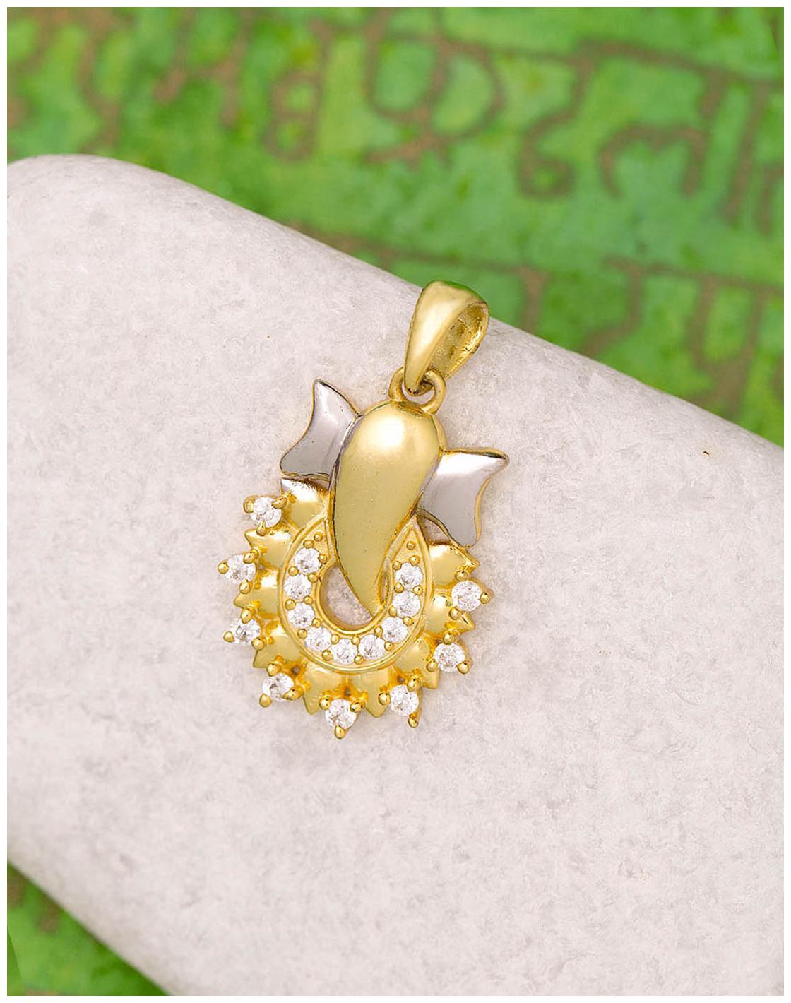 

Dare by Voylla Elegant Spiritual Saga Lord Ganesha Dual Tone Pendant