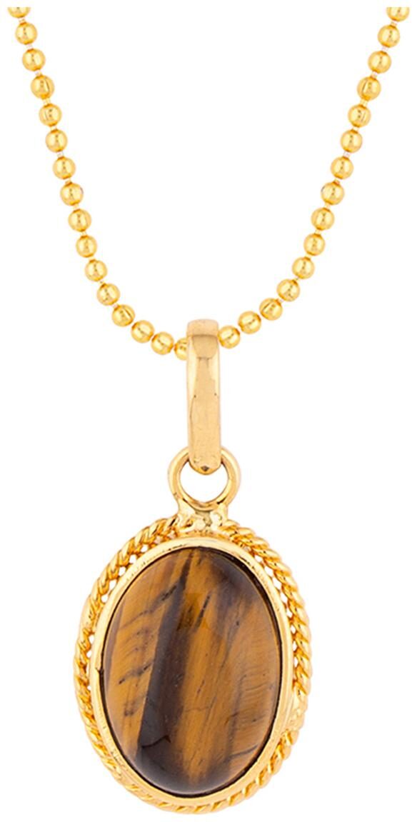 

Dare By Voylla Tiger s Eye Oval Pendant For Men