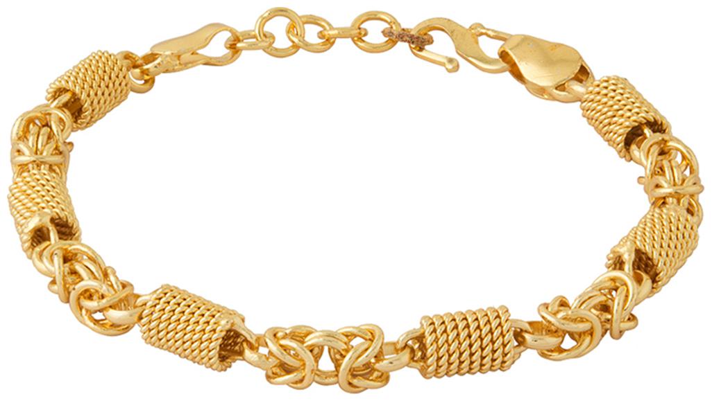 

Dare By Voylla Gold Plated Spring Link Designer Bracelet For Men