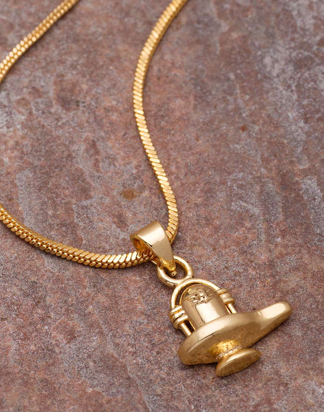 

Dare by Voylla Sleek Gold Plated Shiv Ling Pendant
