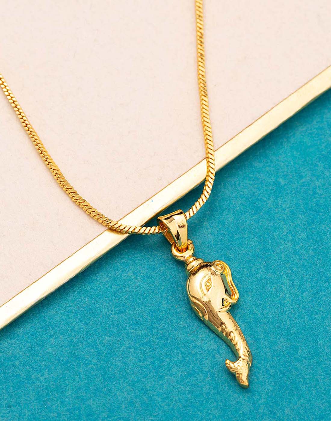 

Dare by Voylla Lord Ganesh Yellow Gold Plated Pendant