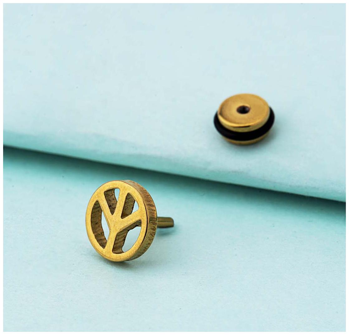 

Dare by Voylla Royal Stud Peace Sign Earring