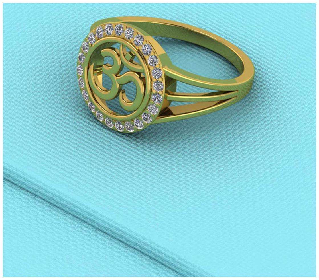 

Dare by Voylla CZ Embellished Classic OM Ring