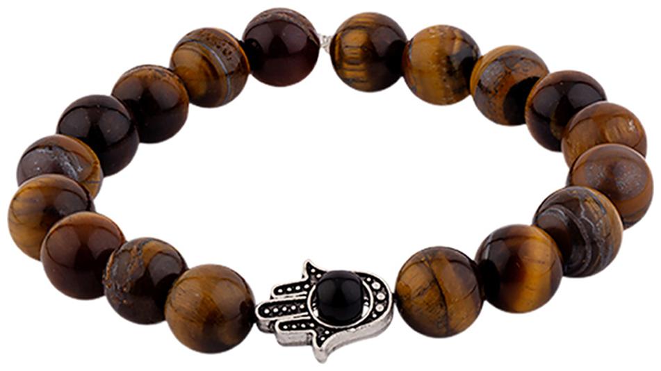 

Dare By Voylla Tiger s Eye Hamsa Men s Bracelet