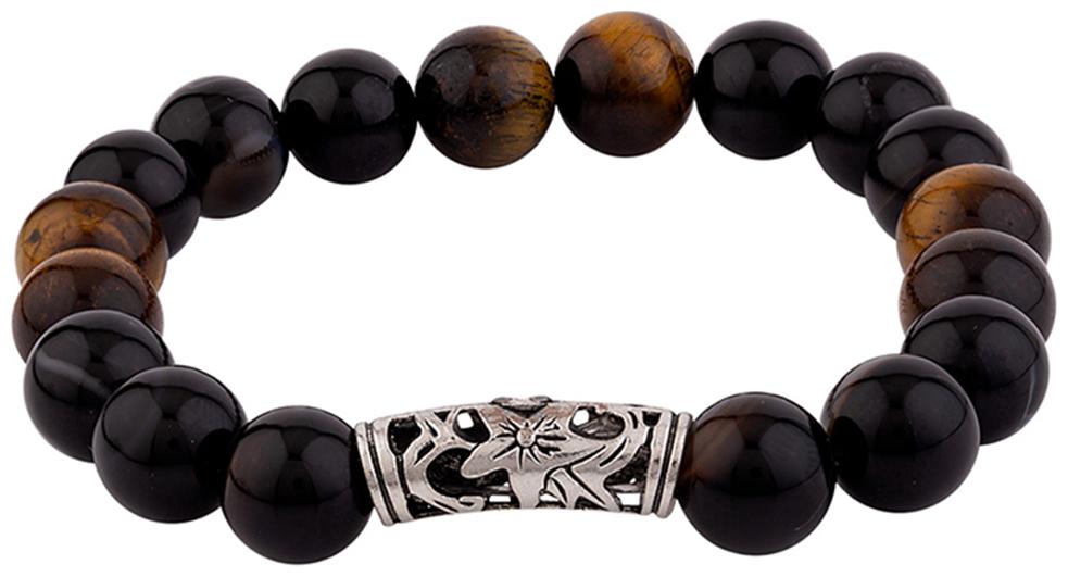 

Dare By Voylla Tiger s Eye Men s Beaded Bracelet