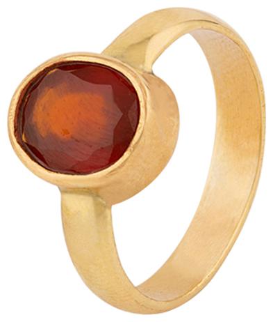 

Dare by Voylla Garnet (Gomed) 3 25 Ratti Ashtadhatu Rashi Ratna Ring with original Lab Test Certificate
