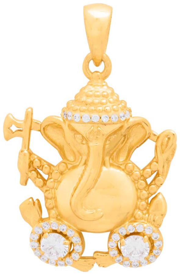 

Dare By Voylla Spiritual Saga Lord Ganesha Pendant with Gold Plating For Men