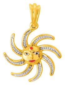 

Dare by Voylla Suryadev Pendant Without Chain For Men