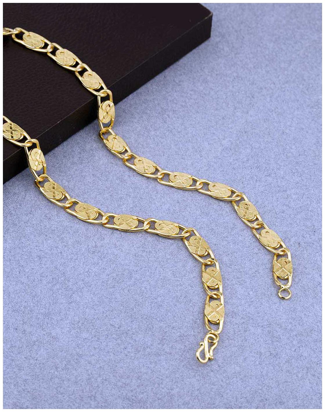 

Dare by Voylla Stylish Yellow Gold Plated Chain From Linking Laureate Collection