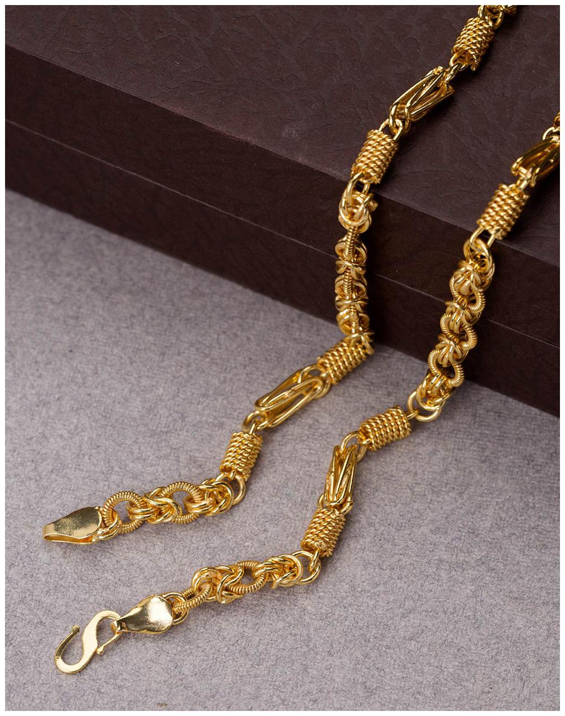 

Dare by Voylla Multi Design Gold-Plated Handmade Link Chain