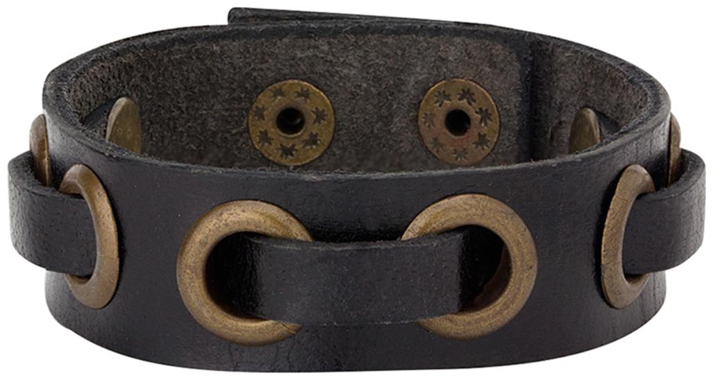 

Dare By Voylla Classy Cool Stacked Band Bracelet with Metal Studs For Men