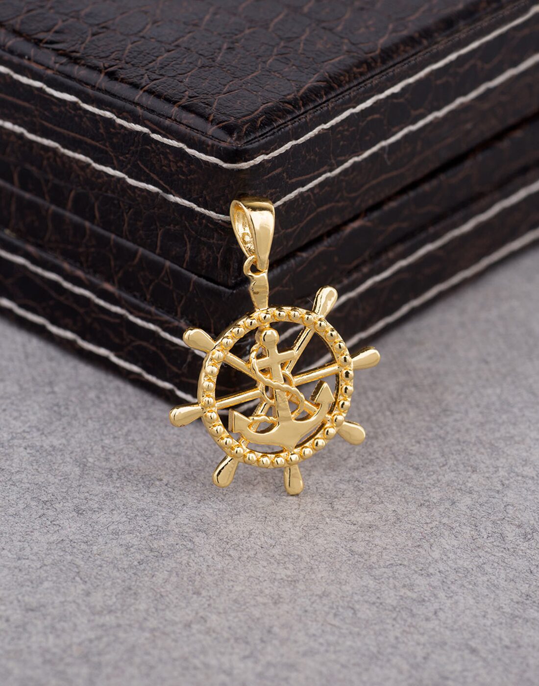 

Dare by Voylla Nautical Anchor Pendant with Gold Plating