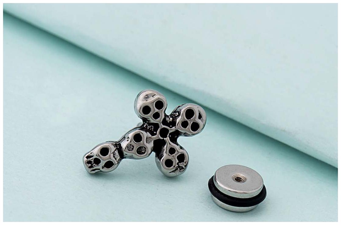 

Dare by Voylla Royal Stud Steel Cross Earring