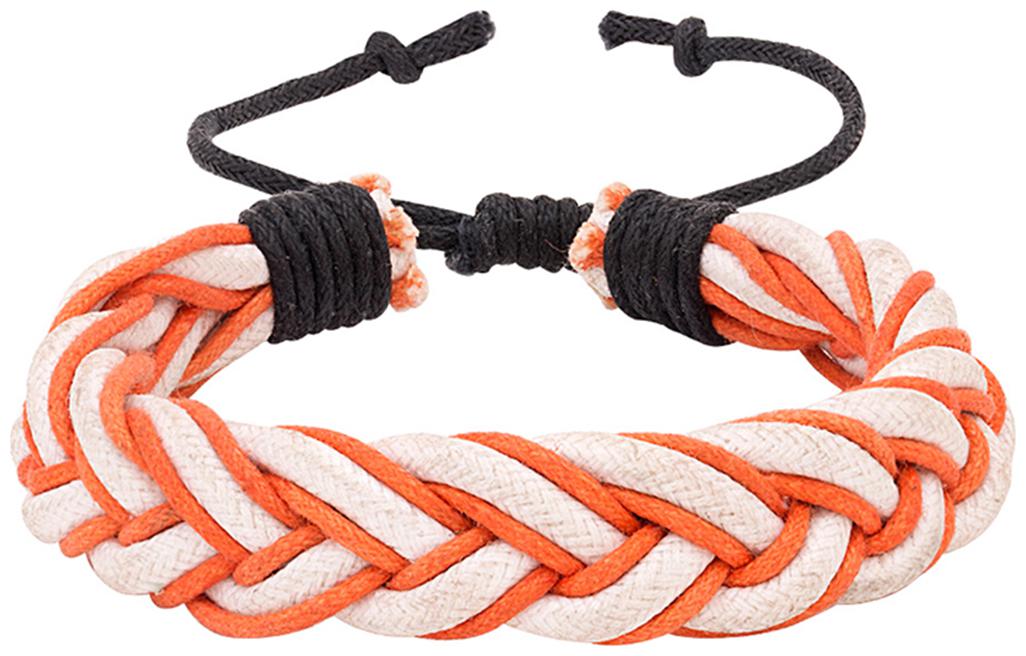

Dare By Voylla Orange and White Thread Woven Bracelet from Cool Stacked For Men