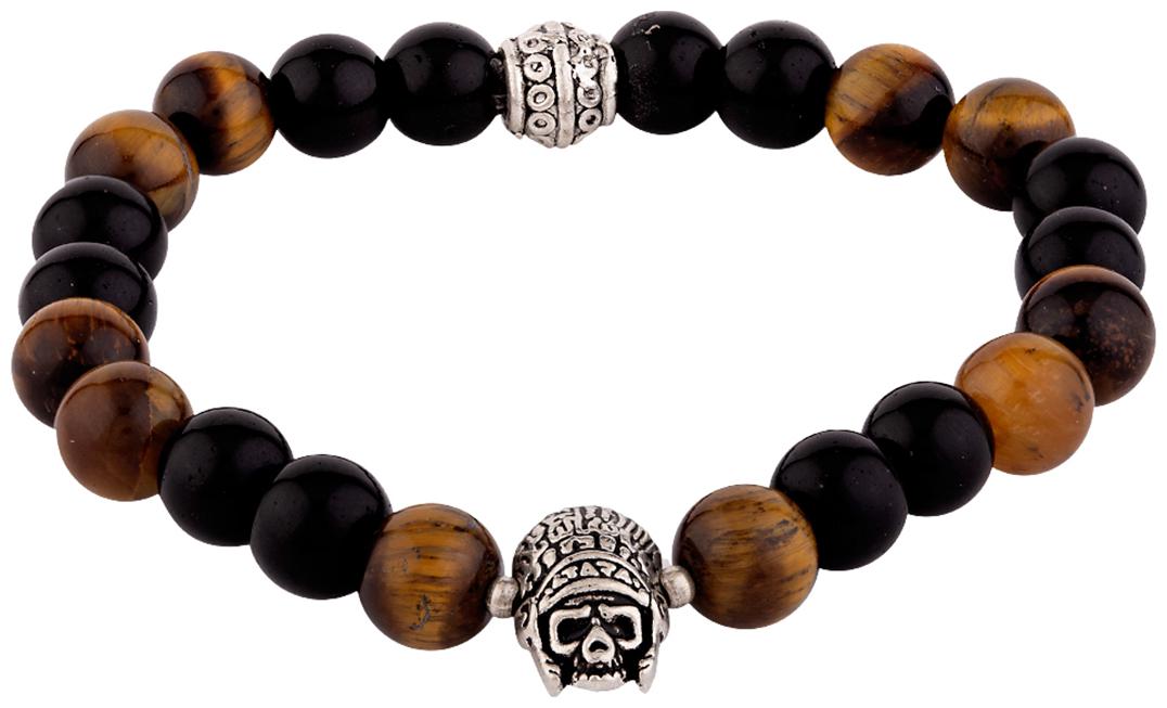 

Dare By Voylla Natural Beads Griffin Motif Bracelet For Men