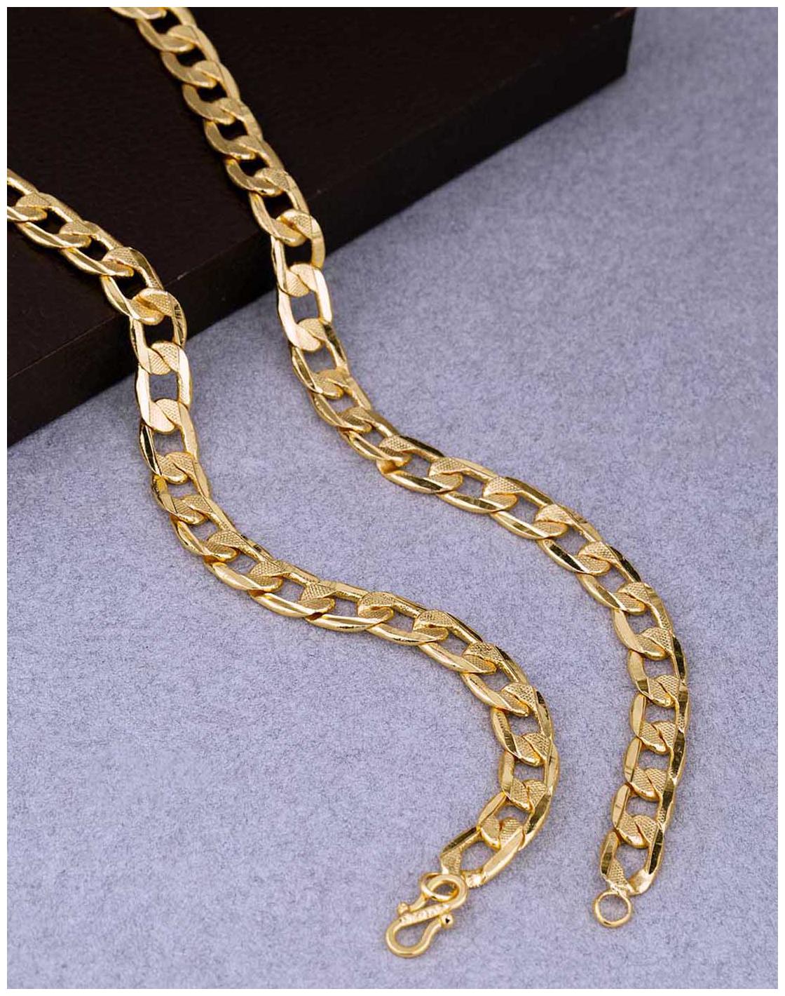 

Dare by Voylla Classy Linking Laureate Gold Plated Chain