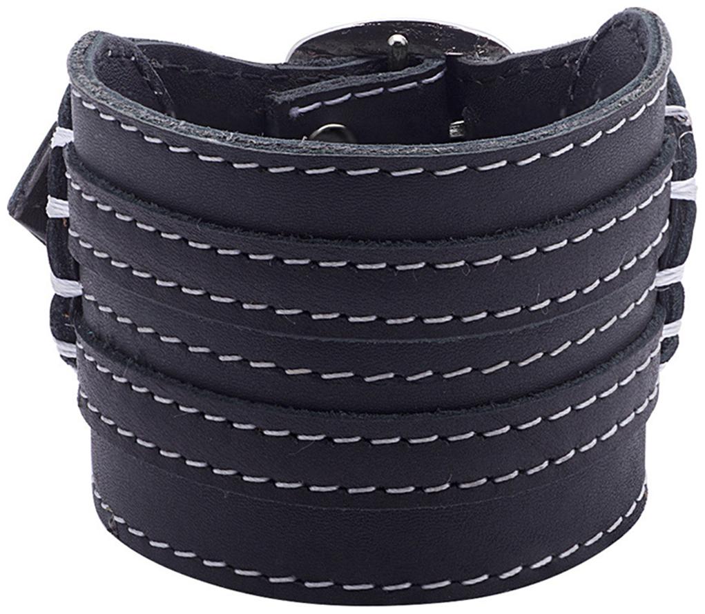 

Dare By Voylla Layered Cuff Bracelet from Leather Trend collection For Men