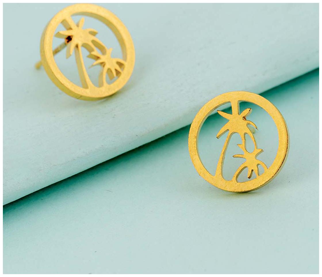 

Dare by Voylla Royal Men s Palm Tree Earrings