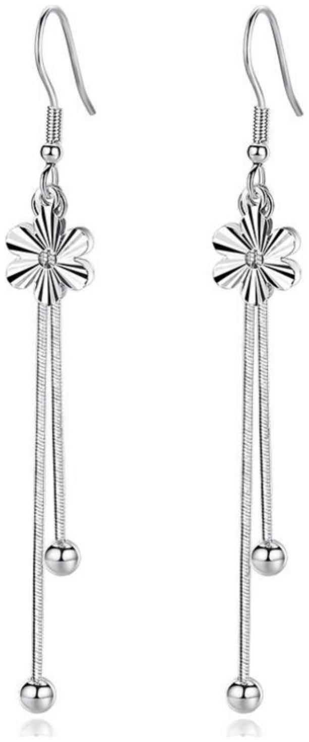 Dazzling Sterling Silver Flower Dangle Earring For Women & Girls