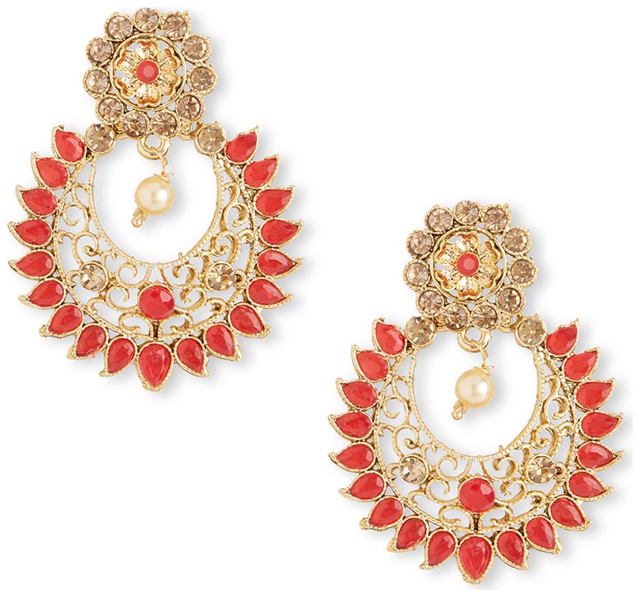 

DC Stylish Gold Plated Latest Design Polki Stone Pearl Chandbali Earring for Women and Girls AG-ER-3693