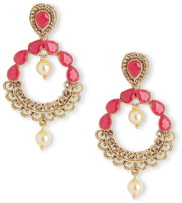 

DC Stylish Gold Plated Latest Design Stone Pearl Earring for Women and Girls AG-ER-3611