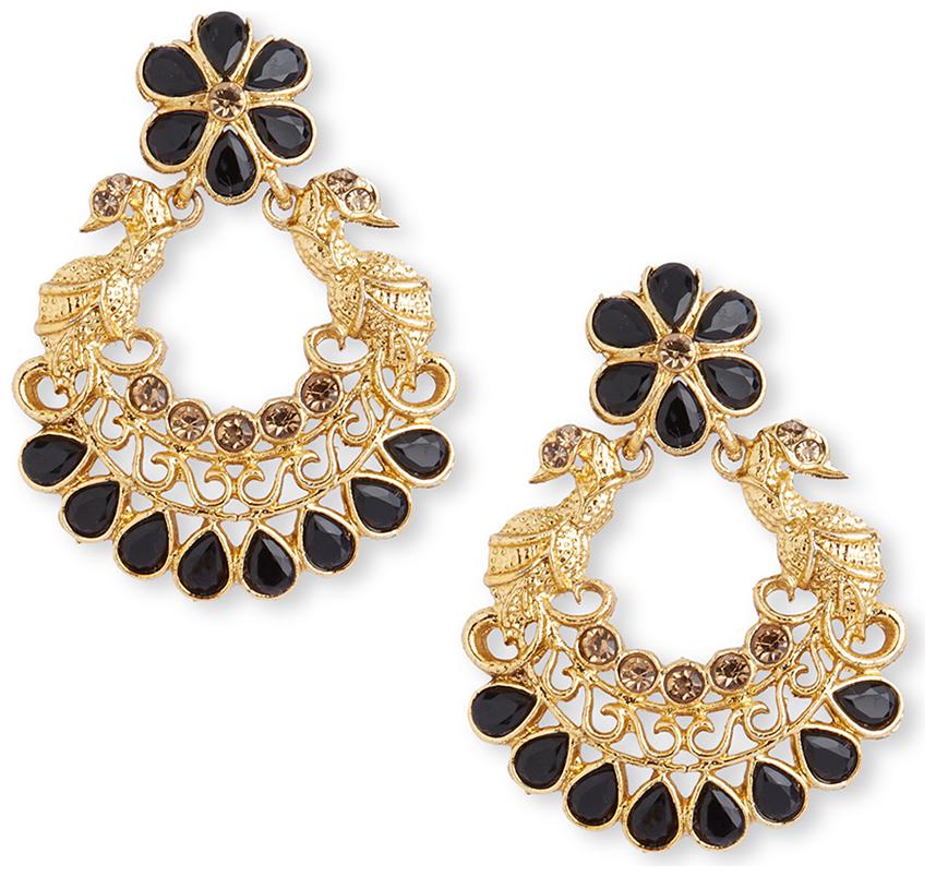 

DC Stylish Gold Plated Latest Design Stone Peacock Pearl Chandbali Earring for Women and Girls AG-ER-3632