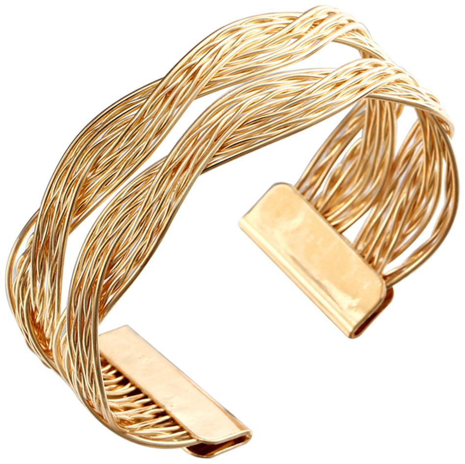 

Deal Sutras Stylish Adjustable golden colored Bangle for Women and Girls