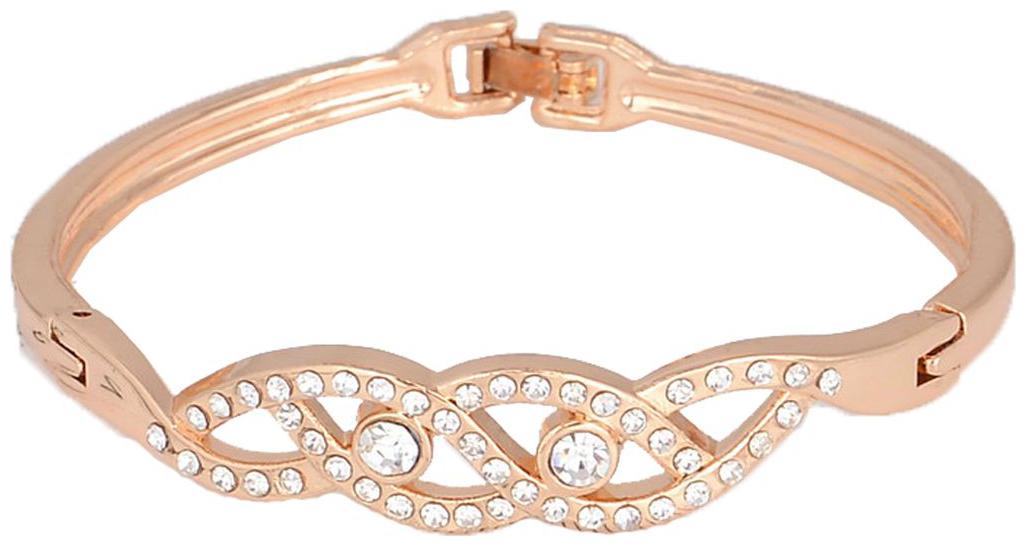 

Deal Sutras Fashion White Cubic Zircon Smooth Bangle Bracelets Cuff For Women Girl for Wedding Bridal Jewelry