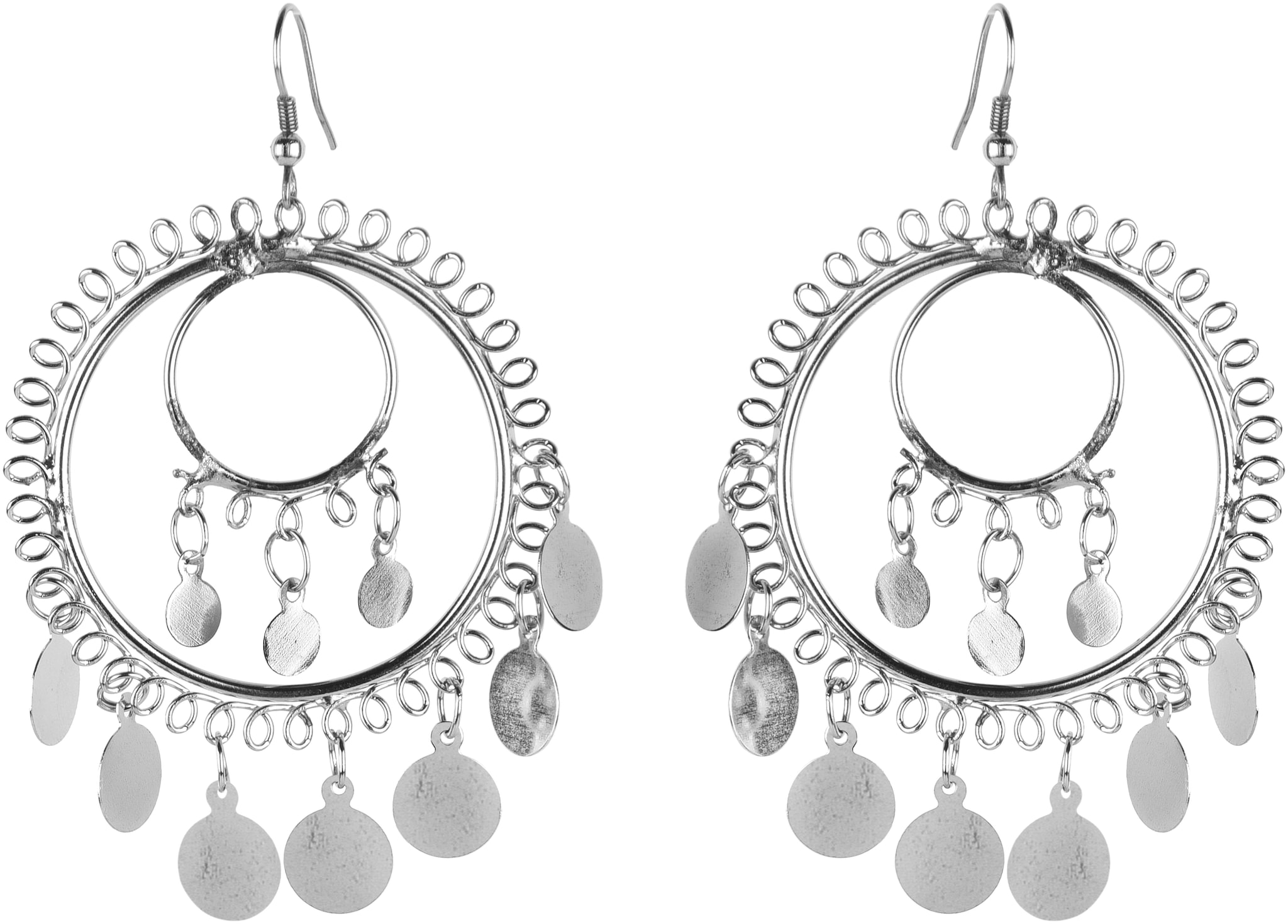 

DESI COLOUR Fancy Stylish Party Wear Handcrafted Silver Oxidised Earrings Jewellery