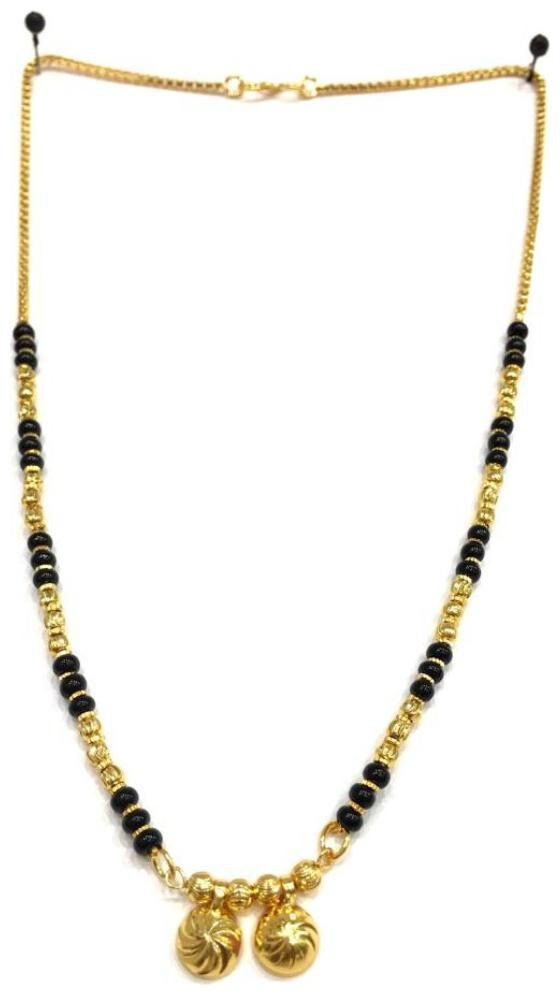 

Digital Dress Room Women s Alloy Single Line Gold and Silver Plated Mangalsutra