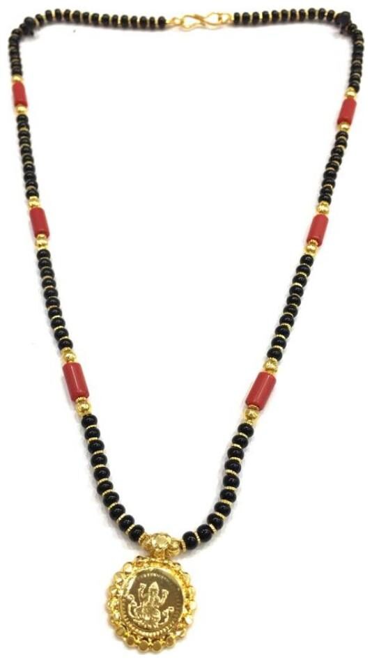 

Digital Dress Room Women s Alloy Single Line Gold and Silver Plated Mangalsutra