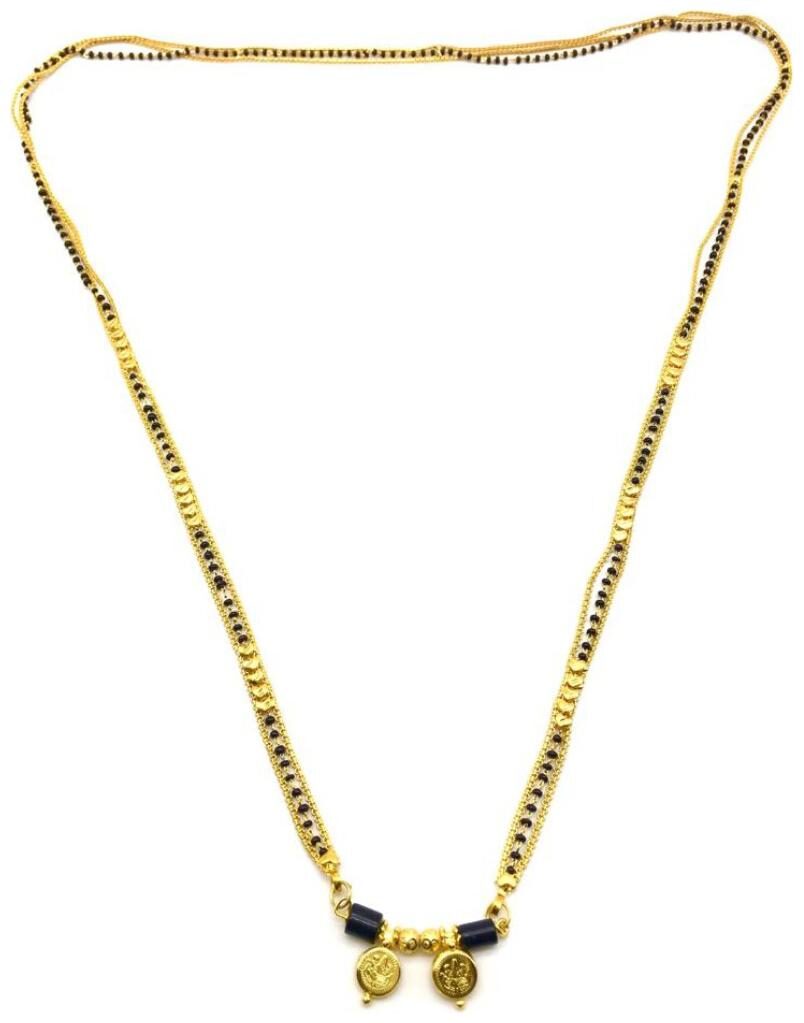 

Digital Dress Room Women s Alloy Single Line Gold and Silver Plated Mangalsutra