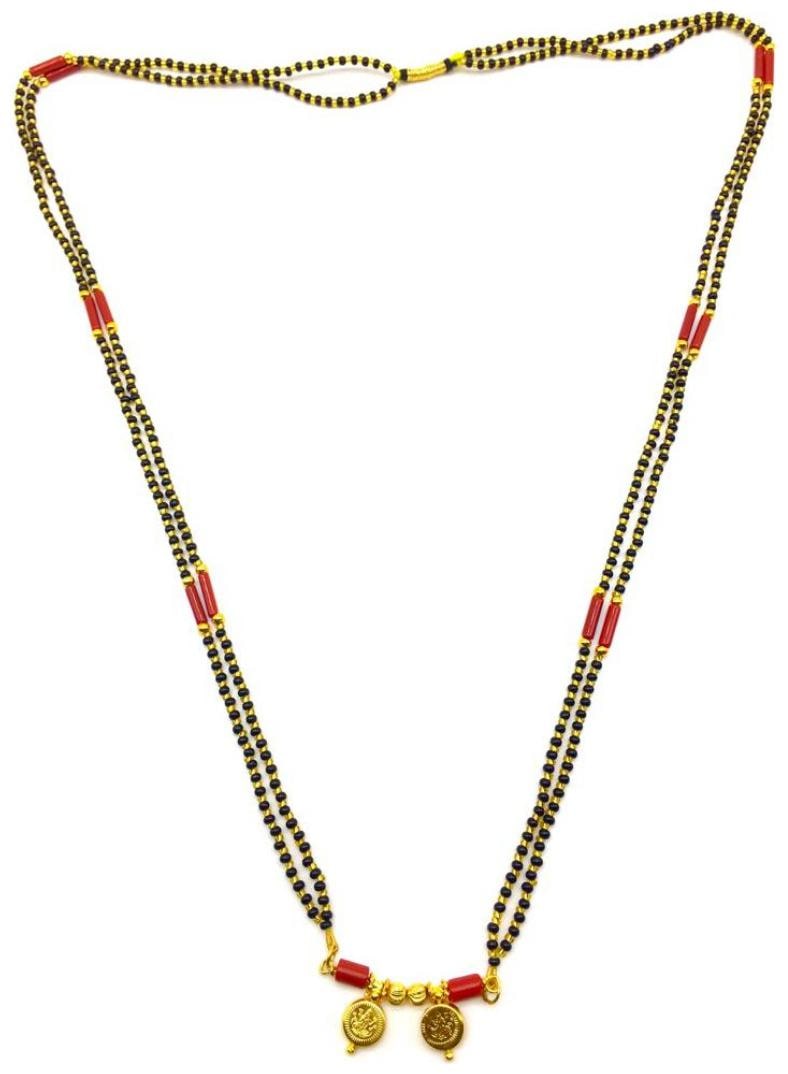 

Digital Dress Room Women s Alloy Single Line Gold and Silver Plated Mangalsutra