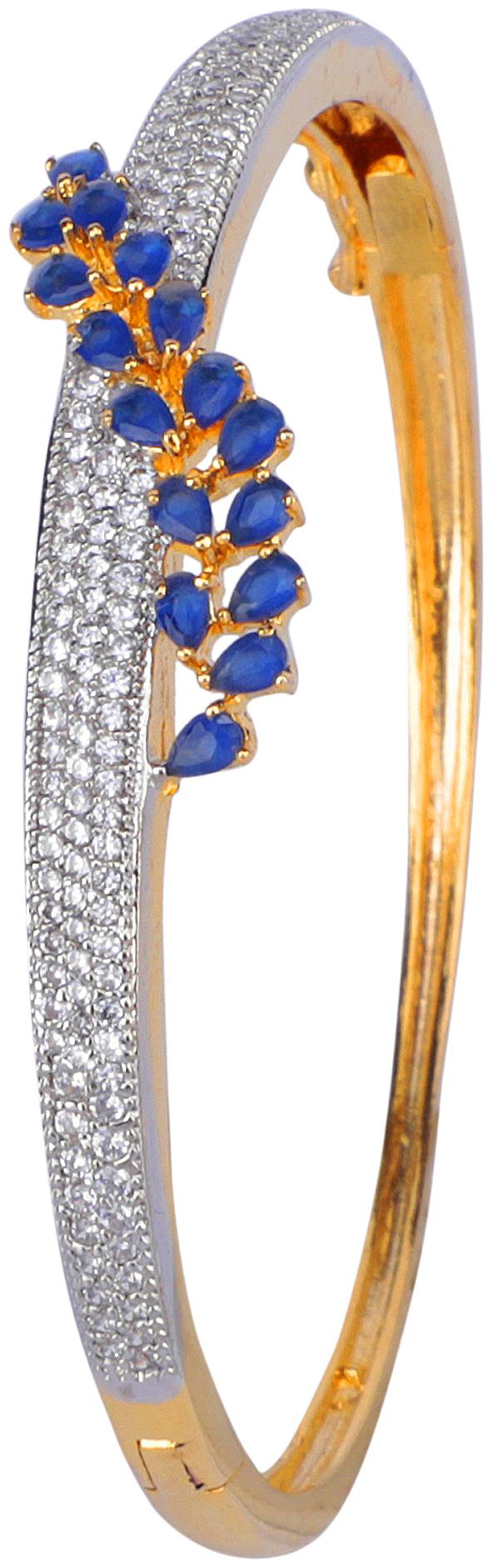

Dilan Jewels PEACE Collection Blue Color Studded Shimmer Bracelet For Women